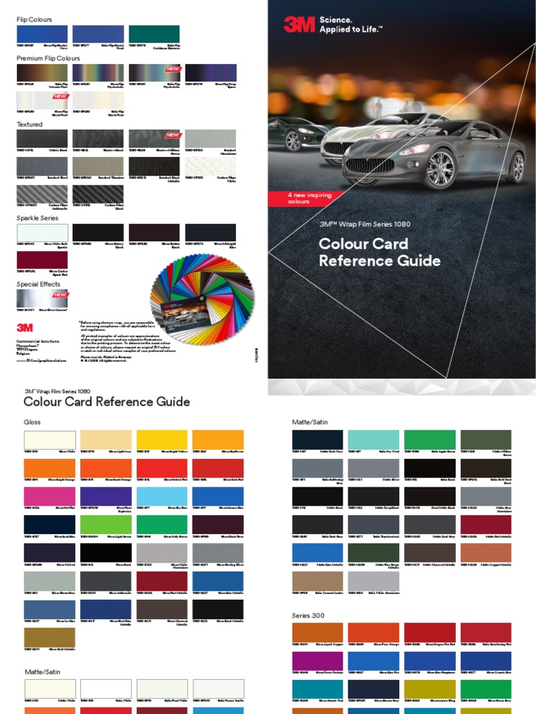 Colour Card Reference Guide: Flip Colours | PDF | Color | Metals