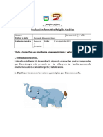 Evaluación Formativa 1º DIOS EN MI VIDA ME ESNEÑA VALORES Y PRINCIPIOS