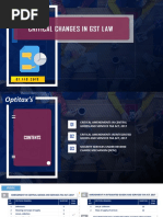 Critical Changes in GST Law: Optitax's