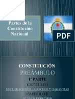 Partes de La Constitución Nacional