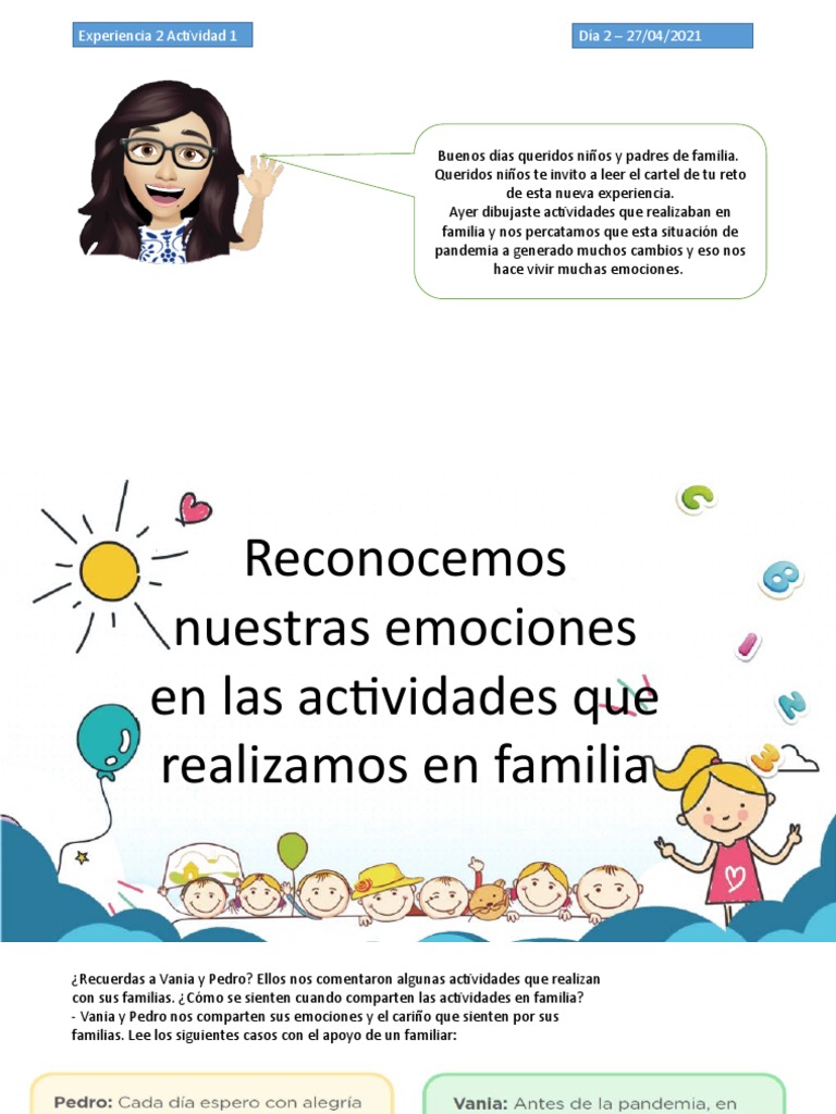 Reconociendo emociones en familia | PDF | Salud y bienestar
