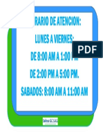 Horario de Atencion