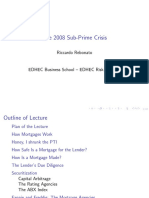 The 2008 Sub-Prime Crisis: Riccardo Rebonato