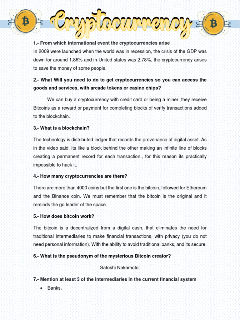 Cryptocurrency Basics and Blockchain Explained | PDF | Cryptocurrency ...