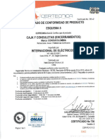 Certificado Caja y Conduletas