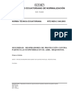 Nte Inen 2348 Protección Respiratoria. Requisitos