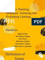 Effective Teaching Strategies Assessing and Evaluating Learning