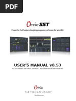 Omnia SST Audio Processing Software Manual v8.53 C19615044