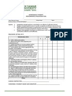 Intravenous Therapy Performance Evaluation Tool