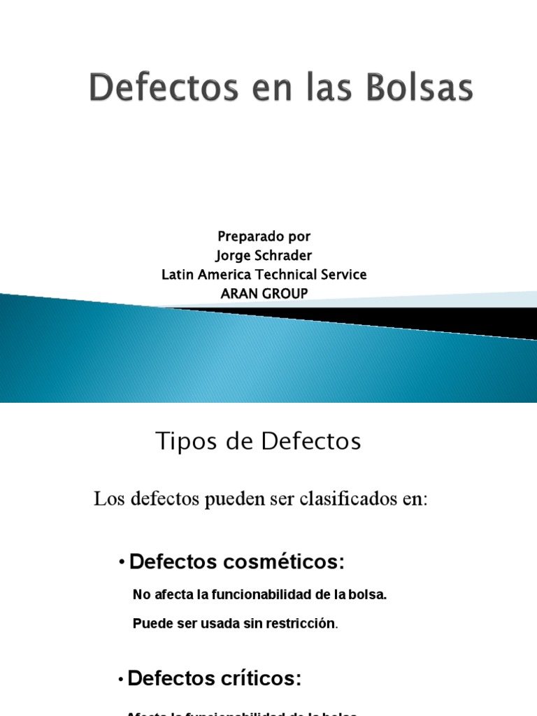 Clasificación de Defectos en Bolsas de Plástico | PDF | Cocina, comidas ...