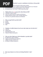 Questions On Periodic Table