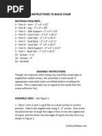 Chair Project Instructions