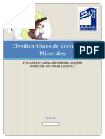 Clasificación de Yacimientos Minerales