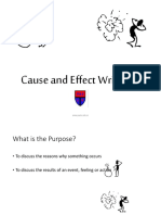 Cause and Effect Writing
