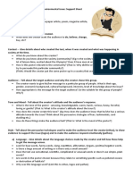 Analysing a text - simplified questions