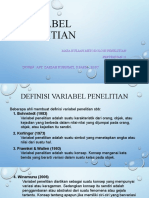 Variabel Penelitian-Pertemuan 11