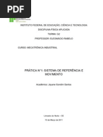 Pratica 01 - Sistemas de Referência e Movimento