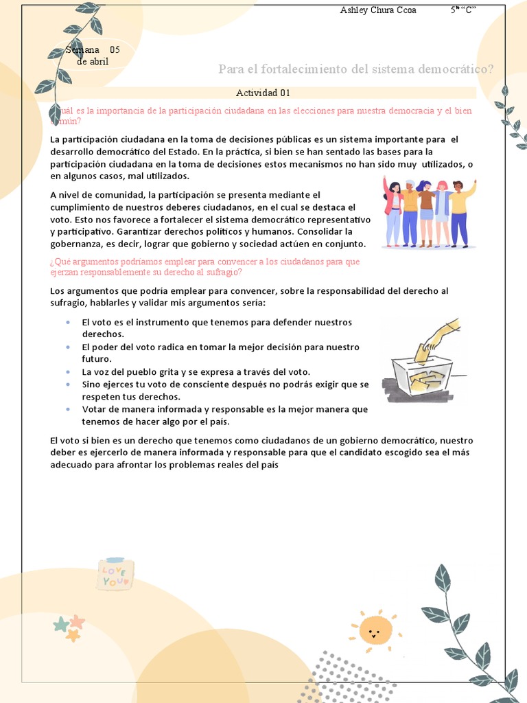 Importancia del Voto en Democracia | PDF