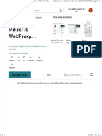Configurar MikroTik WebProxy (WebCaché) | PDF | Caché (Computación) | Servidor (Computación)