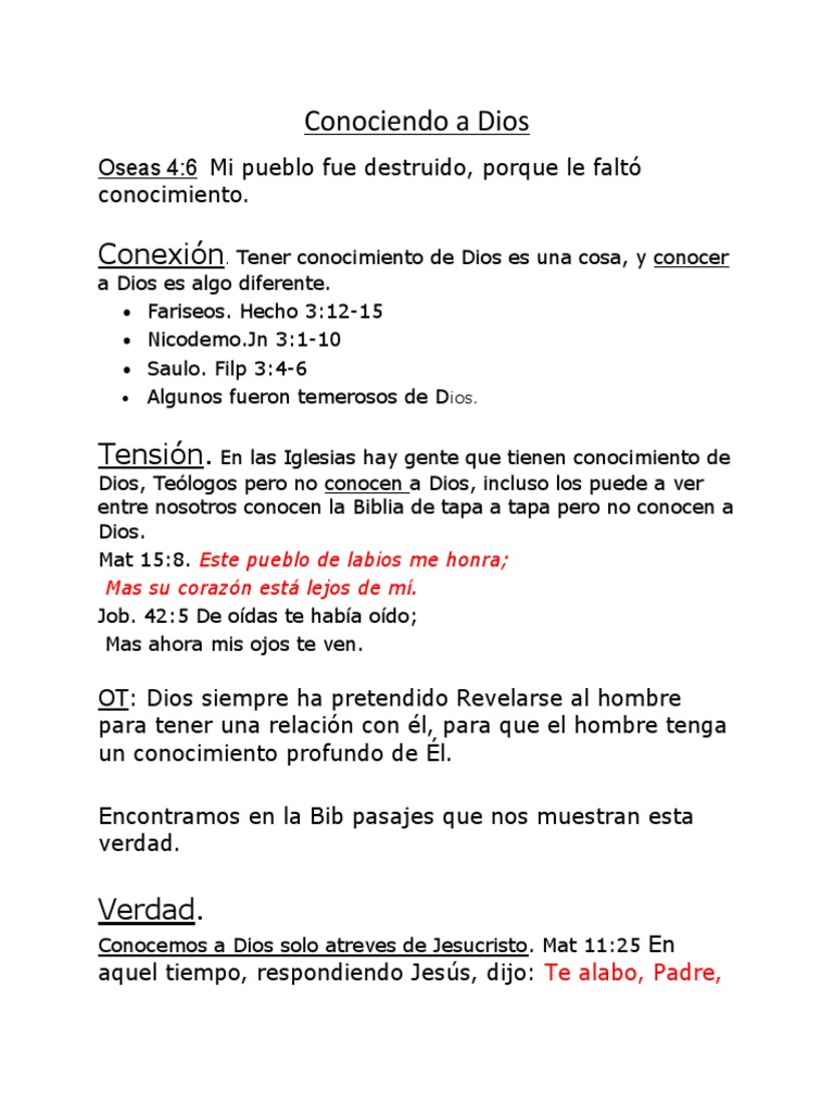 Conociendo A Dios | PDF | Dios | Creencia religiosa y doctrina