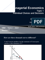 Managerial Economics: Topic 1 Individual Choices and Decisions