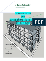 Design Report FOR Notre Dame University Shs Building