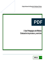 I. Guía Pedagógica Del Módulo Evaluación de Procesos y Servicios