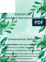 Powerpoint For Speech and Oral Com