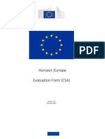 Horizon Europe Evaluation Form (CSA)