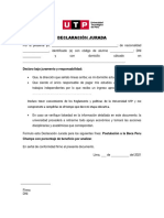 DECLARACIÓN JURADA - Alumno Responsable Del Pago de Sus Cuotas