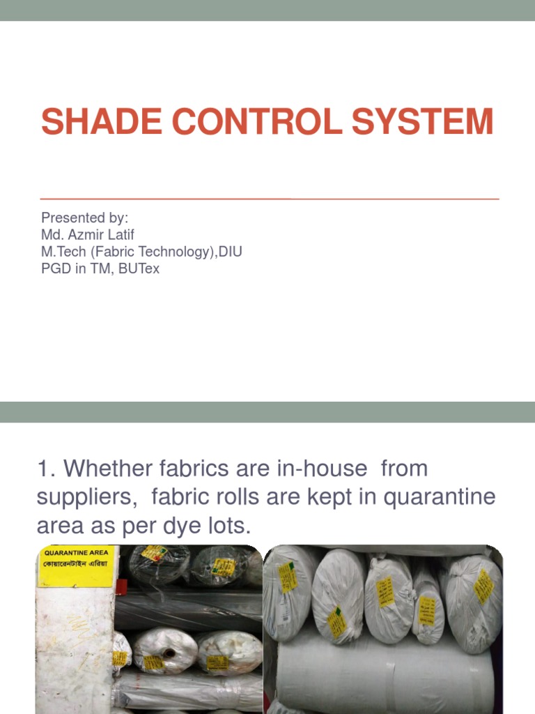 Shade Control System in Garment Production | PDF | Home & Garden