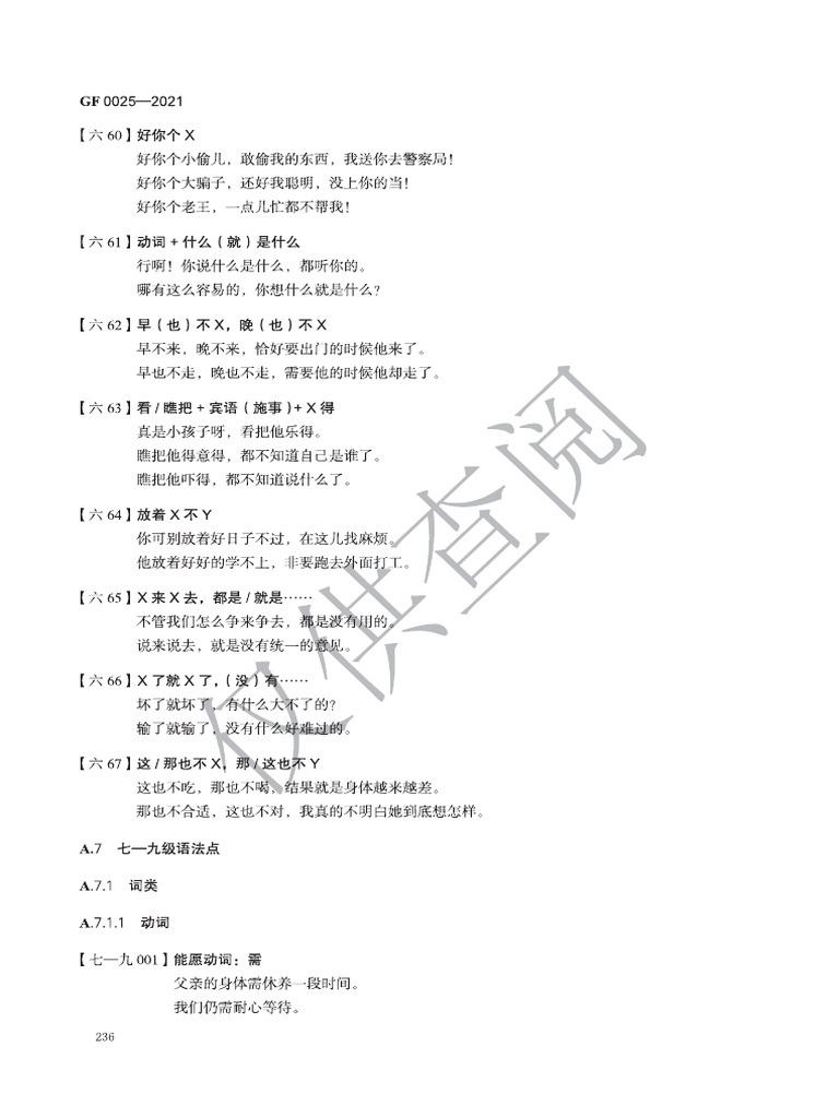 HSK 7 9 Grammar Patterns | PDF