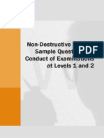 Non-Destructive Testing Sample Questions For Conduct of Examinations at Levels 1 and 2