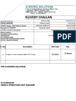 Delivery Challan: S. N Enviro Solutions