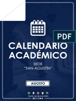 CALENDARIO ACADEMICO AGOSTO SAN AGUSTÍN Comprimido