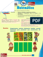 Resuelve problemas de fracciones sobre el biohuerto familiar