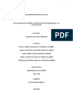 Texto Reflexivo Sobre Los Procesos de Aprendizaje y La Evaluación