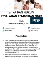 Etika Dan Hukum Kesalahan Pemberian Obat