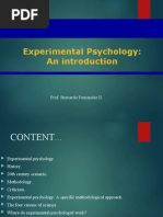 Experimental Psychology: An Introduction: Prof. Bernardo Fernandez II