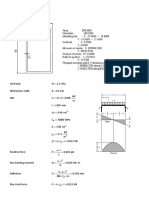Profile design beam load and deflection calculation
