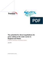 The Potential For Direct Negotiations For Price Setting in The Water Sector in England and Wales Ju