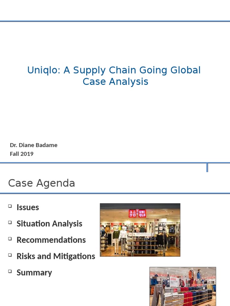 uniqlo a supply chain going global case study solution