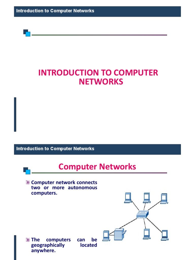 Introduction To Computer Network | PDF | Computer Network | Network ...