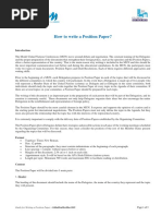 How To Write A Position Paper?