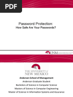 Password Protection:: How Safe Are Your Passwords?