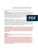 History Chapter 2 Socialism in Europe and The Russia: Question-1