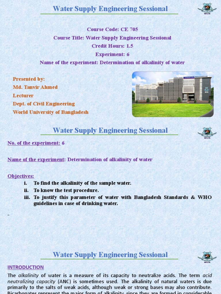 Water Alkalinity Testing Guide | PDF | Alkalinity | Chemistry