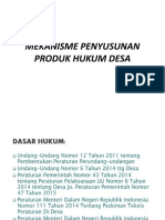 Mekanisme Penyusunan Produk Hukum Desa