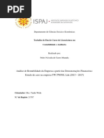 Análise de Rentabilidade Da Empresa A Partir Das Demonstrações Financeiras: Estudo de Caso Na Empresa TW - TWINS, Lda (2015 - 2017) - Pedro Muanda