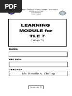 TLE Grade 7 Lesson Plan: Food Processing | PDF | Lesson Plan | Learning